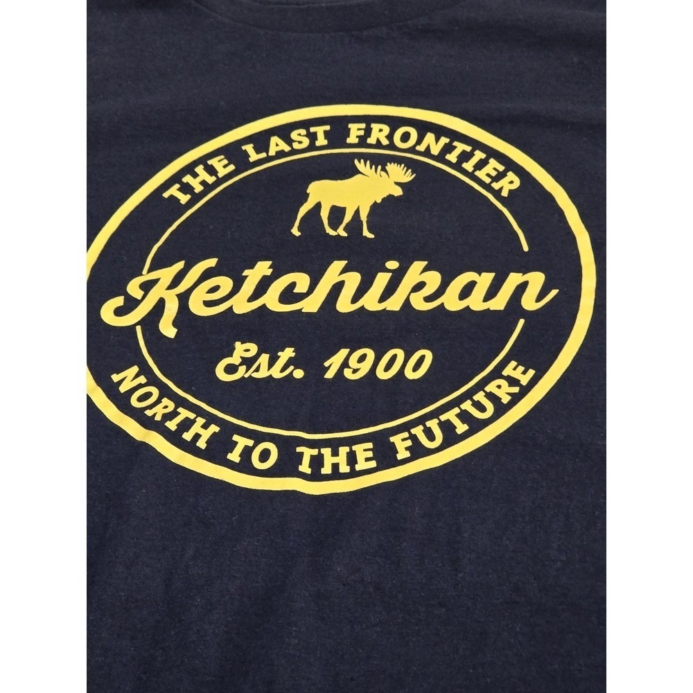 Ketchikan‎ The Last Frontier Est 1900 North to the Future T Shirt XXL Navy /0154